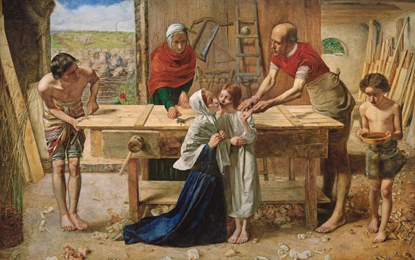 Christus im Haus seiner Eltern van Sir John Everett Millais