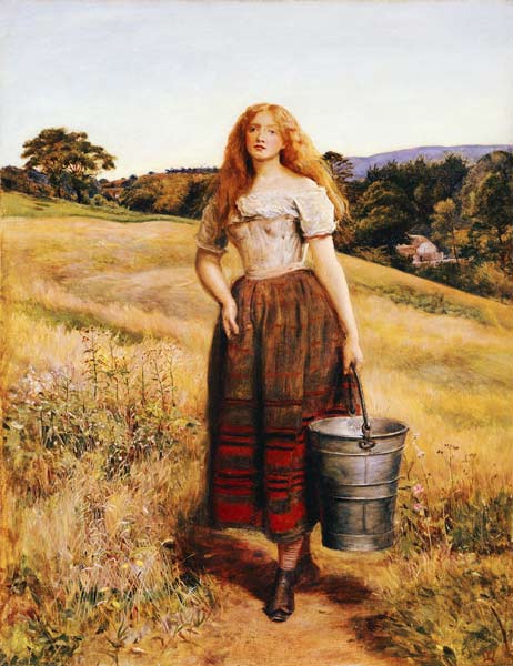 The Farmer''s Daughter van Sir John Everett Millais