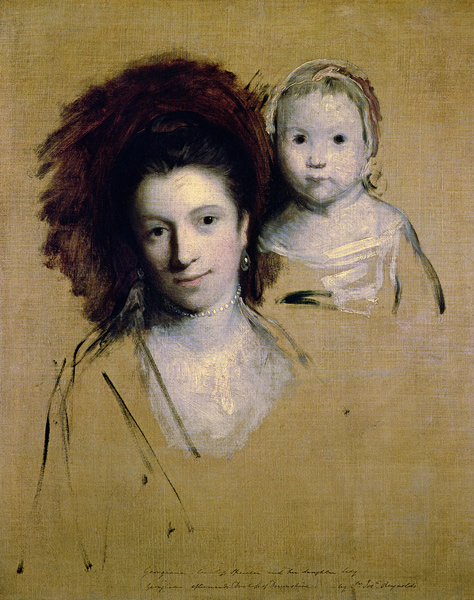 Georgiana, Countess Spencer and her Daughter Lady Georgiana, Afterwards Duchess of Devonshire van Sir Joshua Reynolds