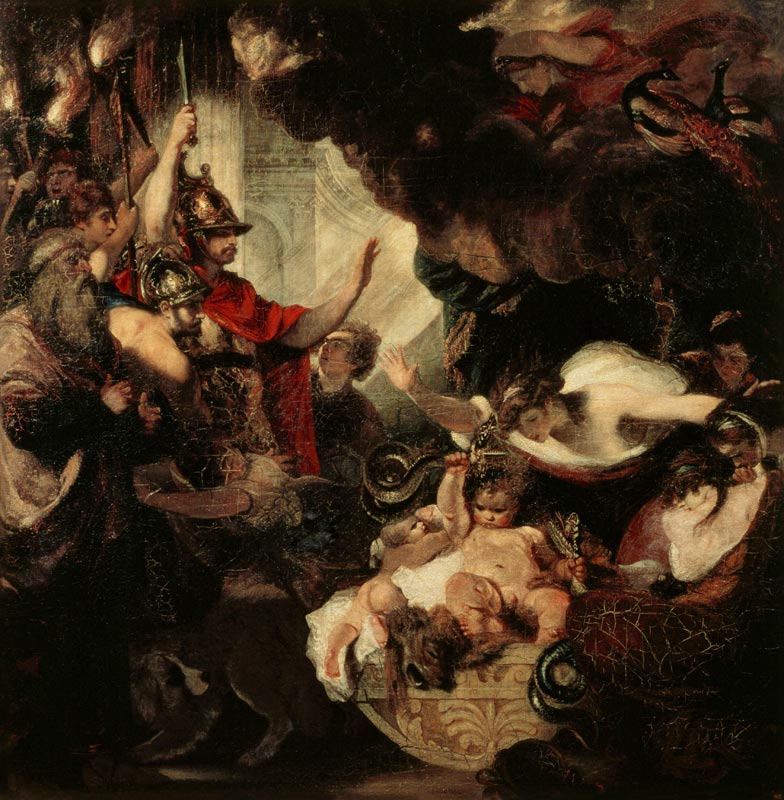 The Infant Hercules Strangling the Serpents van Sir Joshua Reynolds