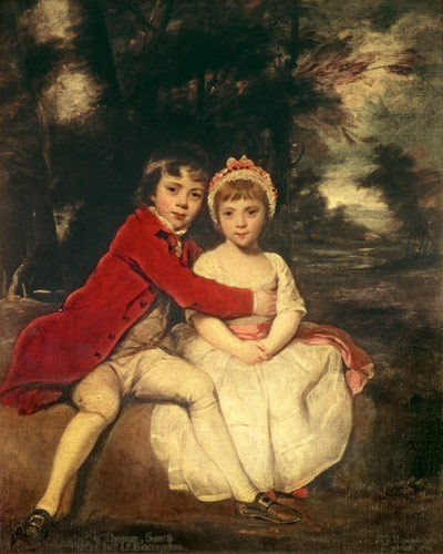 John Parker und seine Schwester Theresa van Sir Joshua Reynolds