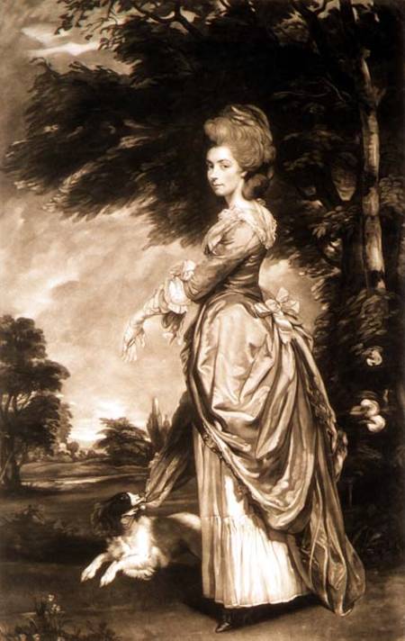 Portrait of Emily Mary, Countess of Salisbury (1750-1835), engraved by Valentine Green (1739-1813) van Sir Joshua Reynolds
