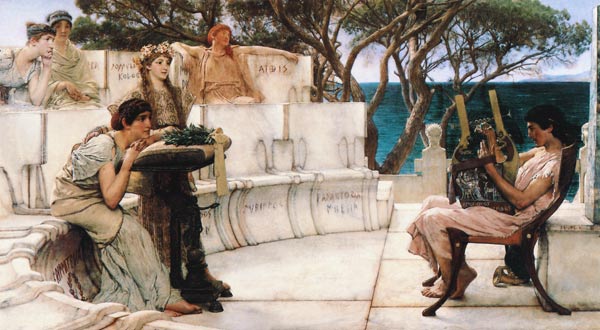 Sappho en Alcaeus van Sir Lawrence Alma-Tadema