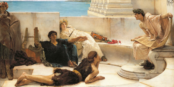 A reading from Homer van Sir Lawrence Alma-Tadema