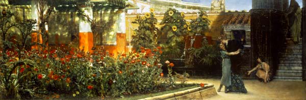 A Roman Garden van Sir Lawrence Alma-Tadema
