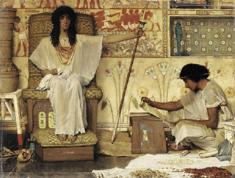 Joseph, Aufseher der Kornkammer des Pharao van Sir Lawrence Alma-Tadema