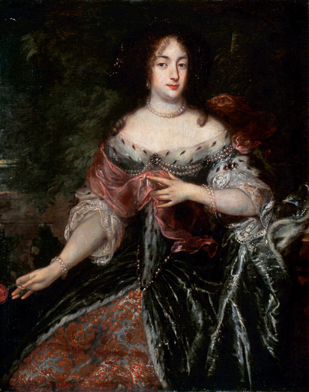 Portrait of Queen Henrietta Maria of France (1609-1669) van Sir Peter Lely