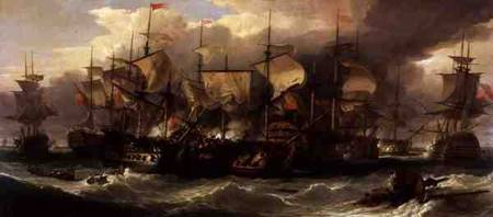 Battle of Cape St.Vincent 14th February 1797 van Sir William Allen