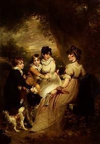 Mrs.Raymond Symonds mit ihren Kindern van Sir William Beechey