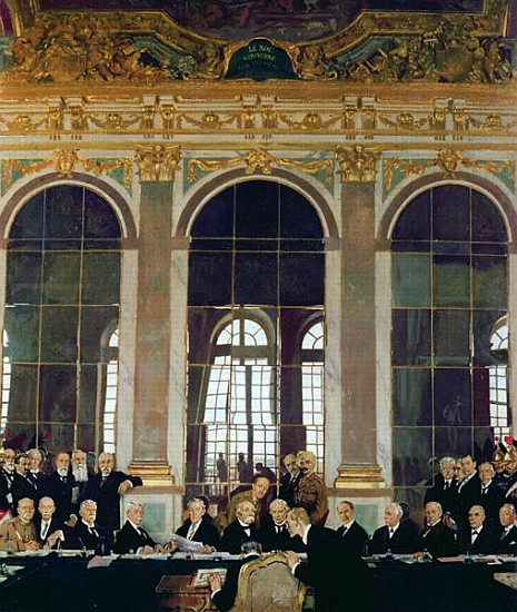 The Treaty of Versailles van Sir William Orpen
