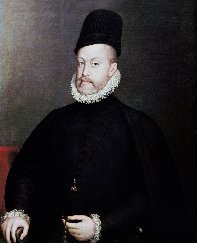 Portrait of Philip II (1527-1598), King of Spain and Portugal van Sofonisba Anguissola