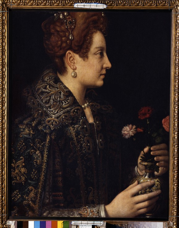 Female portrait van Sofonisba Anguissola