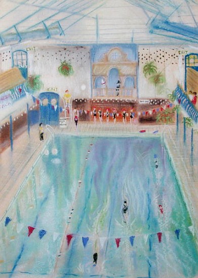 Chelsea Swimming Baths, 1997 (pastel on paper)  van Sophia  Elliot