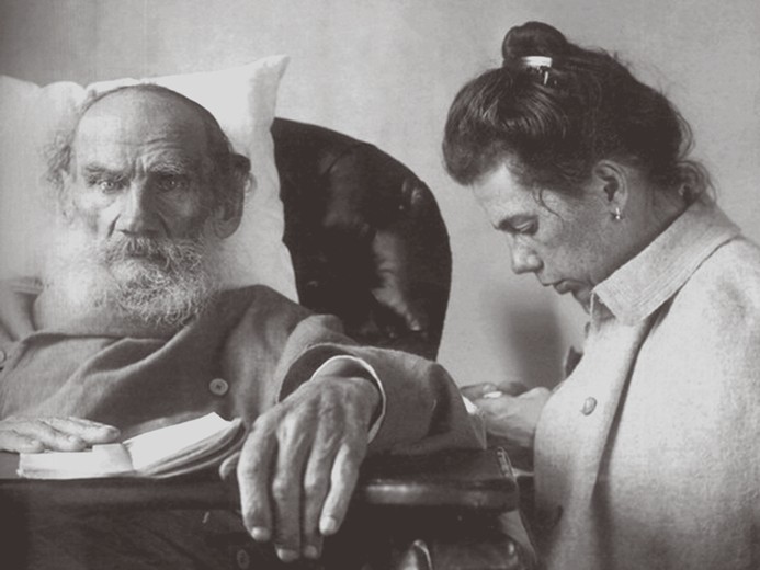 The Sick Leo Tolstoy with daughter Tatyana in Gaspra on the Crimea van Sophia Andreevna Tolstaya