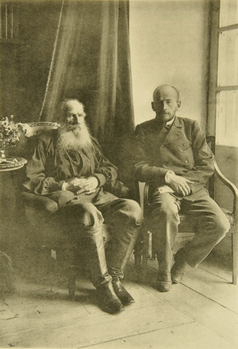 Leo Tolstoy with son Leo van Sophia Andreevna Tolstaya