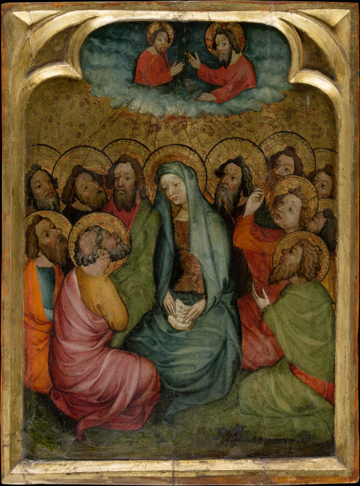 Pentecost van Spanischer Meister der ersten Hälfte des 15. Jahrhunderts