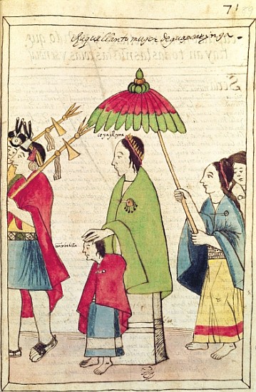 Illustration of an Inca Queen from ''Historia y Genealogia Real de los Reyes Incas del Peru, de sus  van Spanish School