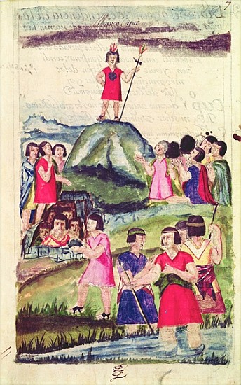 Illustration of Manco Capac, from ''Historia y Genealogia Real de los Reyes Incas del Peru, de sus h van Spanish School