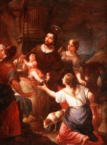 St. Isidore and the Miracle at the Well, School of Madrid van Spanish School