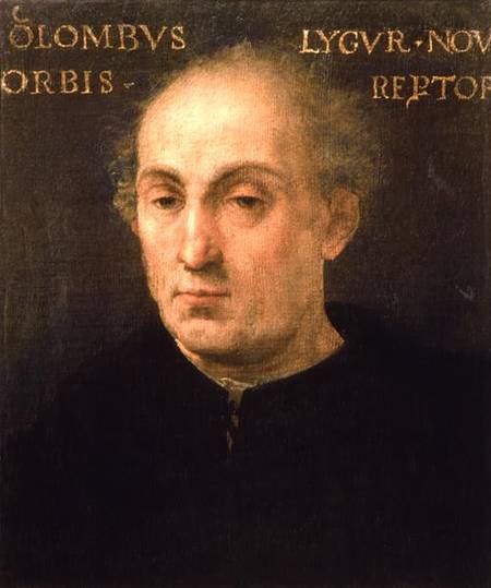 Portrait of Christopher Columbus (1451-1506) van Spanish School