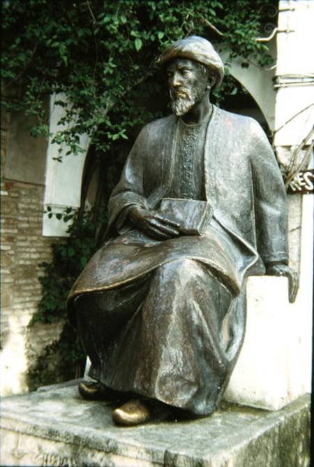 Statue of Moses Maimonides (1135-1204) (stone) van Spanish School