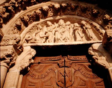 Tympanum of west portal of Sta Maria del Azogue van Spanish School