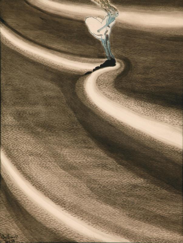 Mädchen in den Wellen (Fillettes devant la vague) van Leon Spilliaert