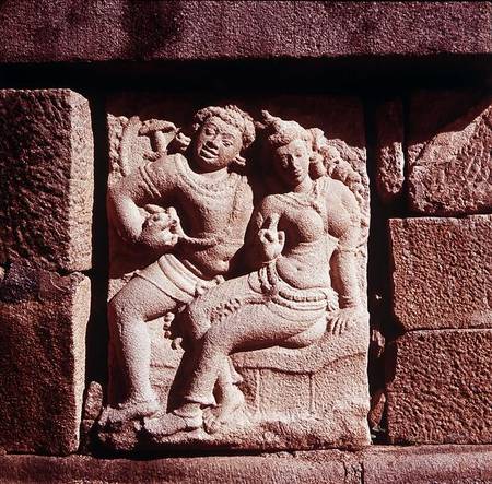 Relief of a Mithuna couple at Isurumuniya van Sri Lankan School