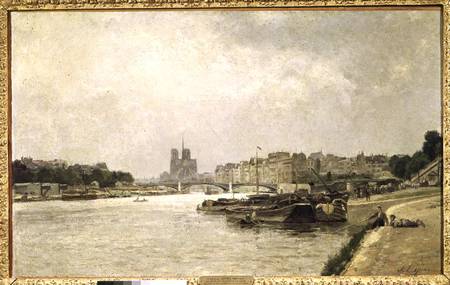 The Seine from the Quai de la Rapee van Stanislas Lépine