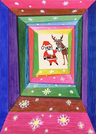 Santa and his reindeer van Stanley  Cooke
