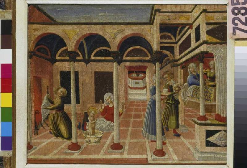 Die wunderbare Geburt des hl. Nikolaus. van Stefano di Giovanni