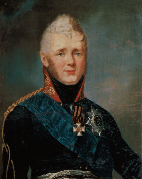 Portrait of Emperor Alexander I (1777-1825) van Stepan Semenovich Shchukin
