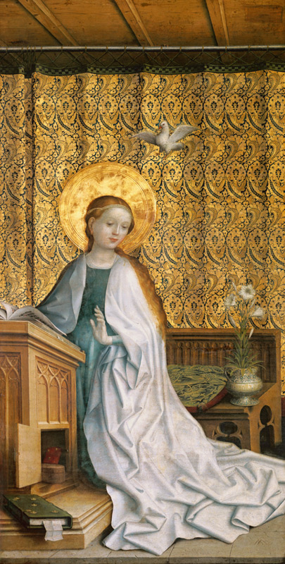 Dreikönigsaltar im Dom zu Köln: Maria der Verkündigung van Stephan Lochner