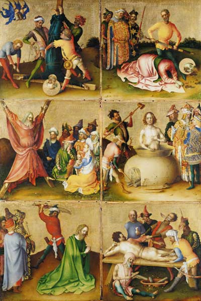 Martyrdom of the Apostles. Left panel van Stephan Lochner