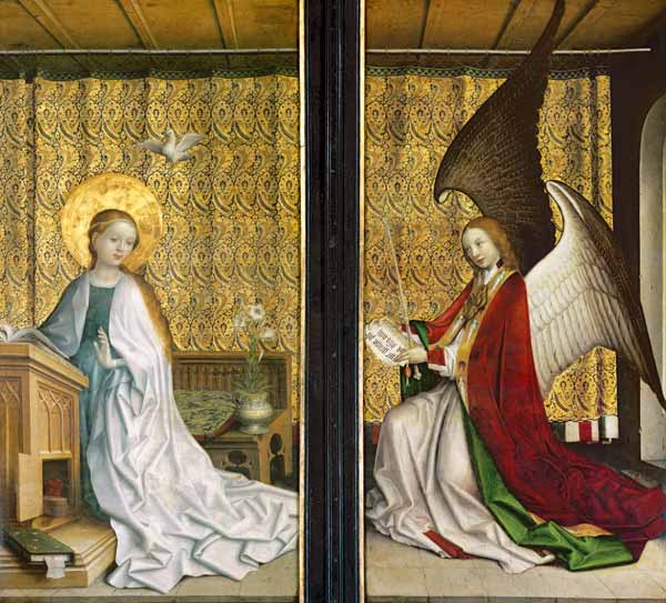 Dreikönigsaltar im Dom zu Köln Verkündigung Mariae van Stephan Lochner