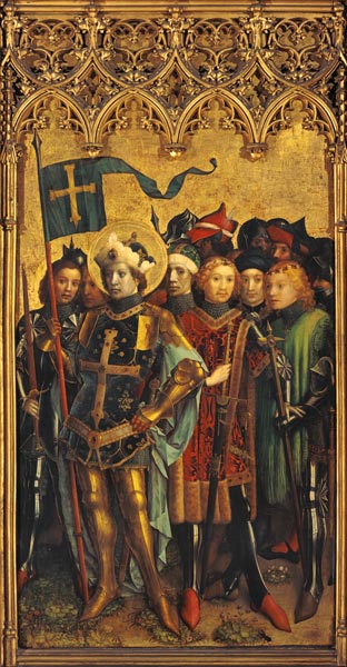 Dreikönigsaltar im Dom zu Köln: Der hl. Gereon mit Gefährten van Stephan Lochner