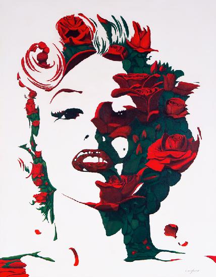 Marilyn Monroe rode rozen