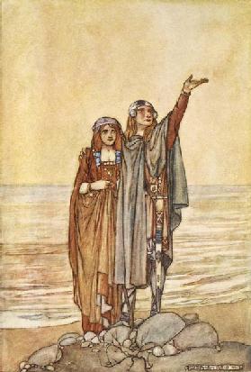 Follow me now to the Hill of Allen, illustration from The High Deeds of Finn, and other Bardic Roman