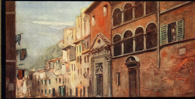 House of Saint Catherine, Sienna, illustration from Helmet & Cowl: Stories of Monastic and Military  van Stephen Reid
