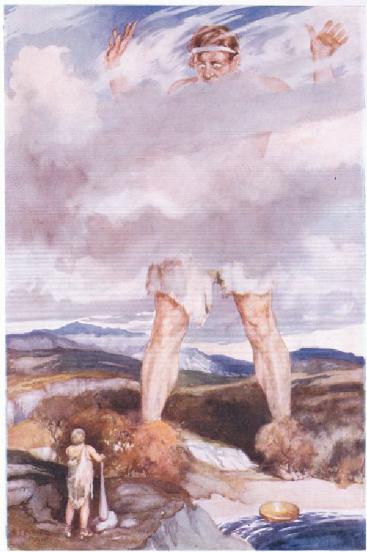 Perceiving Hercules the giant roared (colour litho) van Stephen Reid