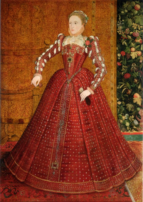 Portrait of Elizabeth I of England (The Hampden Portrait) van Steven van der Meulen