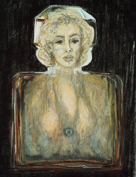 Marilyn in Chanel, 1996 (pastel, pencil and charcoal on paper)  van Stevie  Taylor