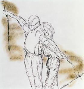 Preparation, 1998 (graphite and pastel on paper) 