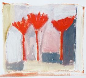 Red Trees, 2002 (acrylic on paper) 