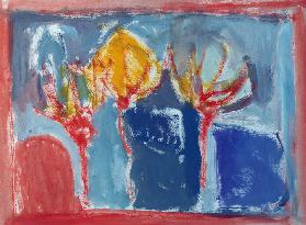 Three Trees, 2002 (acrylic on paper) 