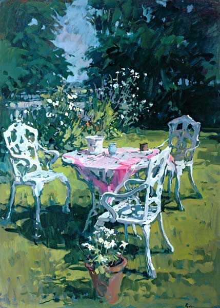 White Chairs at Belchester, 1997 (oil on canvas)  van Susan  Ryder
