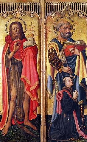 St. John the Baptist and St. Peter, from the Altarpiece of Pierre Rup, c.1450
