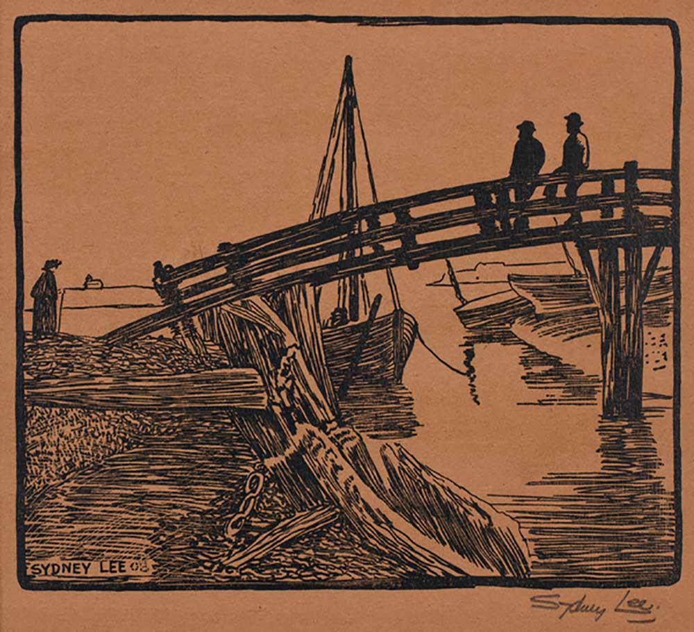 The Bridge, Walberswick’, 1908 van Sydney Lee