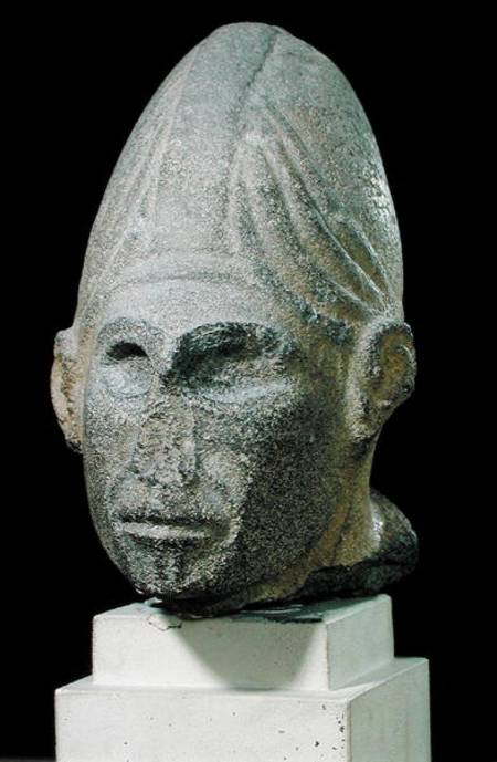 Head of a  god, from Jabbil, Northern Syria van Syrian