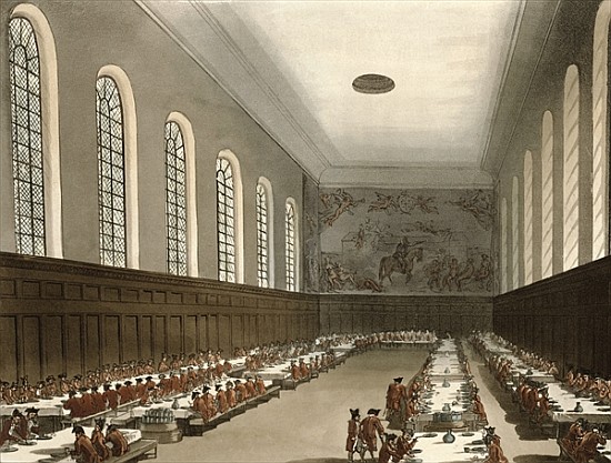 Military Hospital, Chelsea, from Ackermann''s ''Microcosm of London'' van T.(1756-1827) Rowlandson